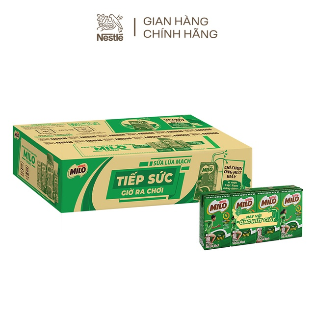 Sữa lúa mạch Nestlé MILO hộp 115ml