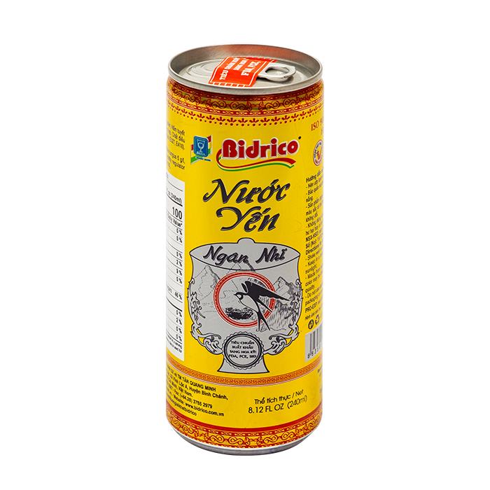 Nước Yến Ngân Nhĩ Bidrico Lon 240ml