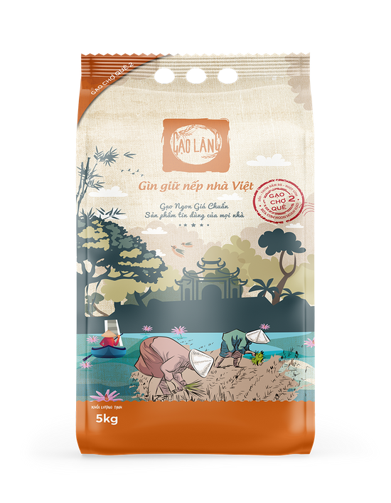 Gạo Chợ Quê 2 gói 5kg