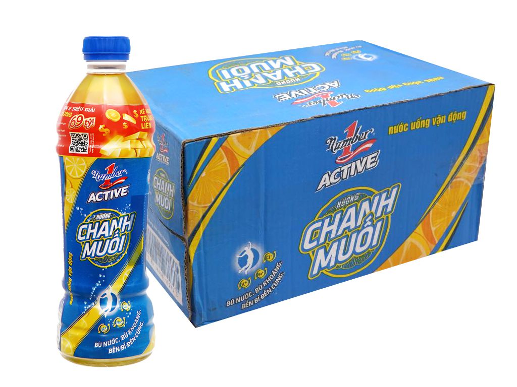 Nước Uống Thể Thao Number 1 Chanh Muối chai 450ml
