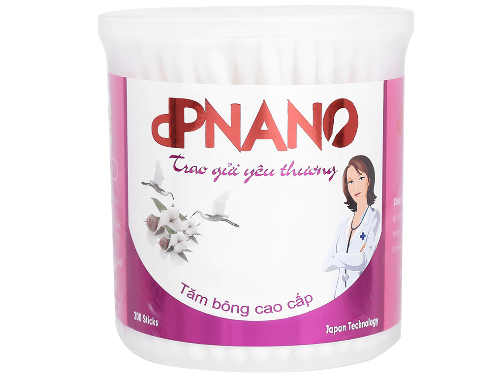 TĂM BÔNG  DP NANO NHỰA BABY HỘP 200