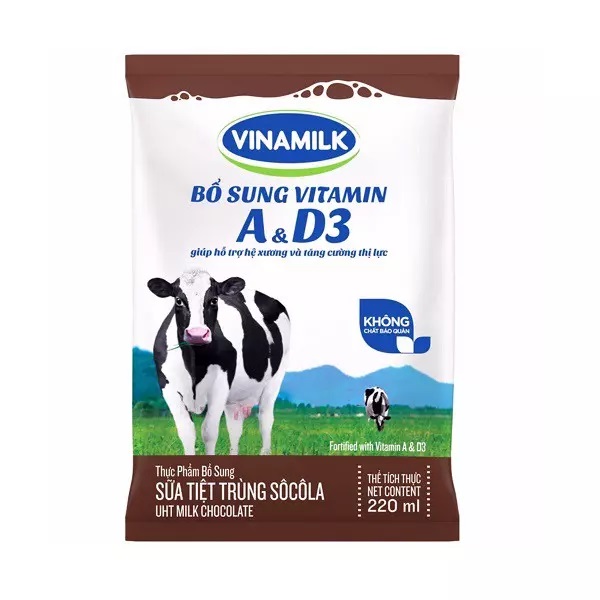 SỮA VINAMILK BỊCH 220ML SOCOLA