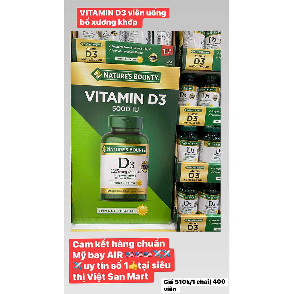 VITAMIN D3 400 VIÊN (HÀNG NỘI ĐỊA MỸ)