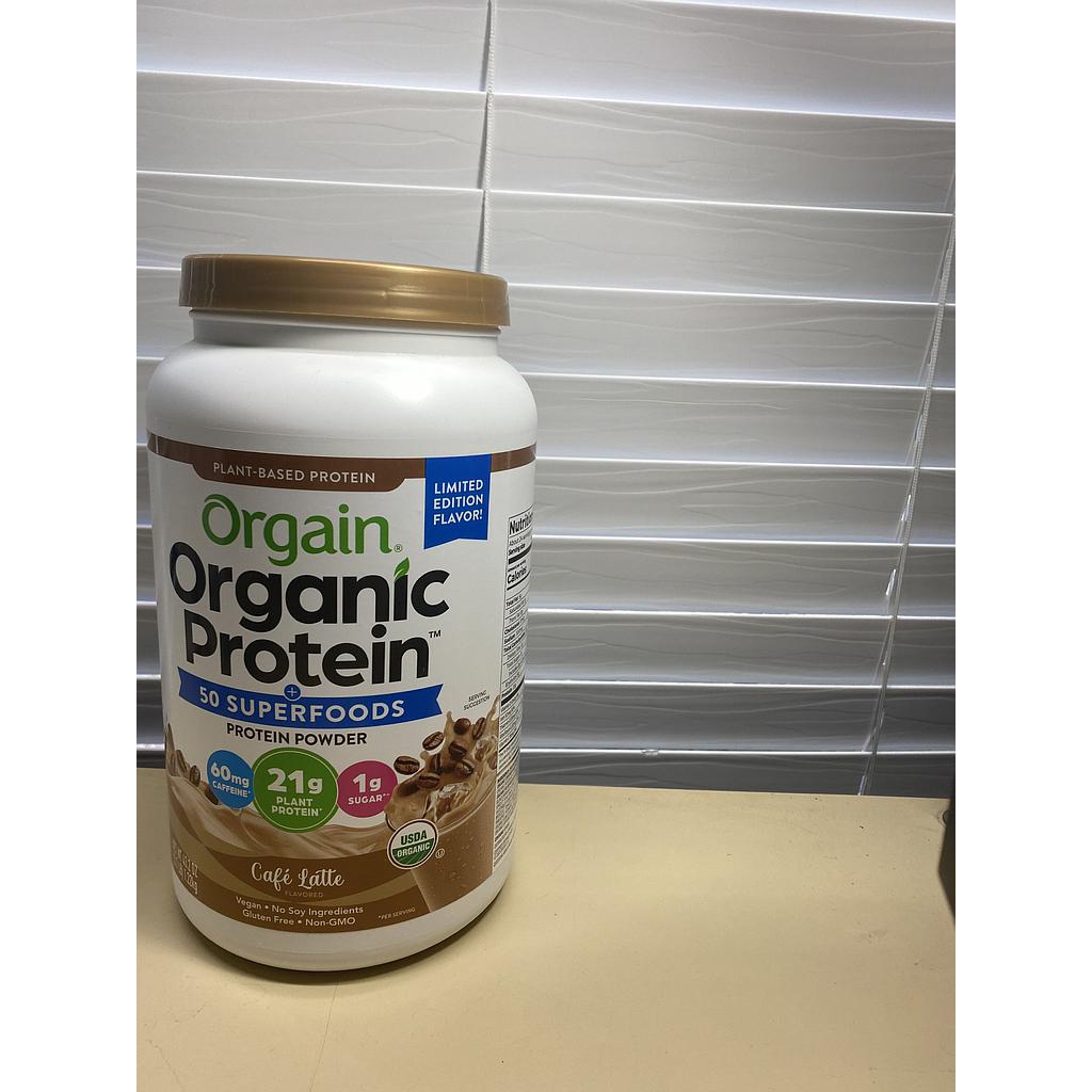 BỘT PROTEIN HỮU CƠ ORGAN ORGANIC PROTEIN 50 SUPERFOODS HƯƠNG CAFE 1220G