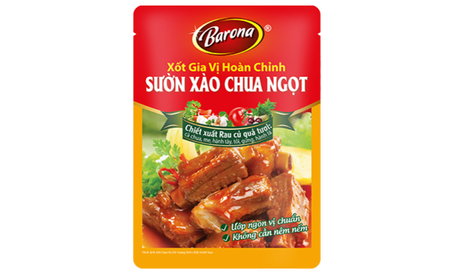 [170040] XỐT GIA VỊ HOÀN CHỈNH BARONA SƯỜN XÀO CHUA NGỌT