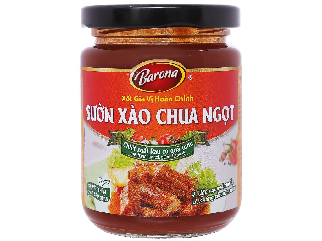 [170059] XỐT GIA VỊ HOÀN CHỈNH BARONA SƯỜN XÀO CHUA NGỌT (HŨ)