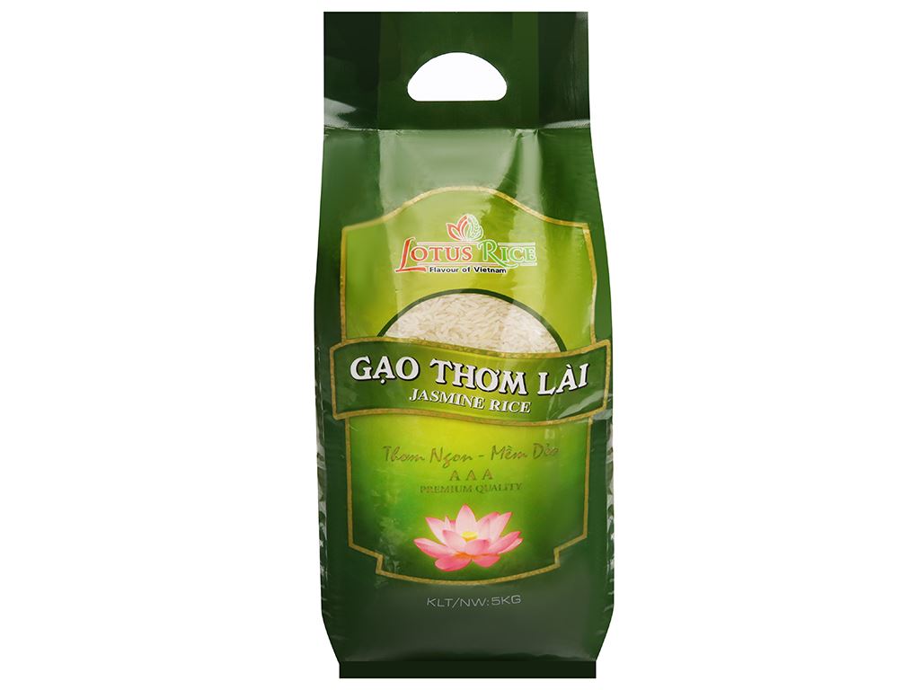 [110170] Gạo thơm lài Lotus Rice Jasmine túi 5kg