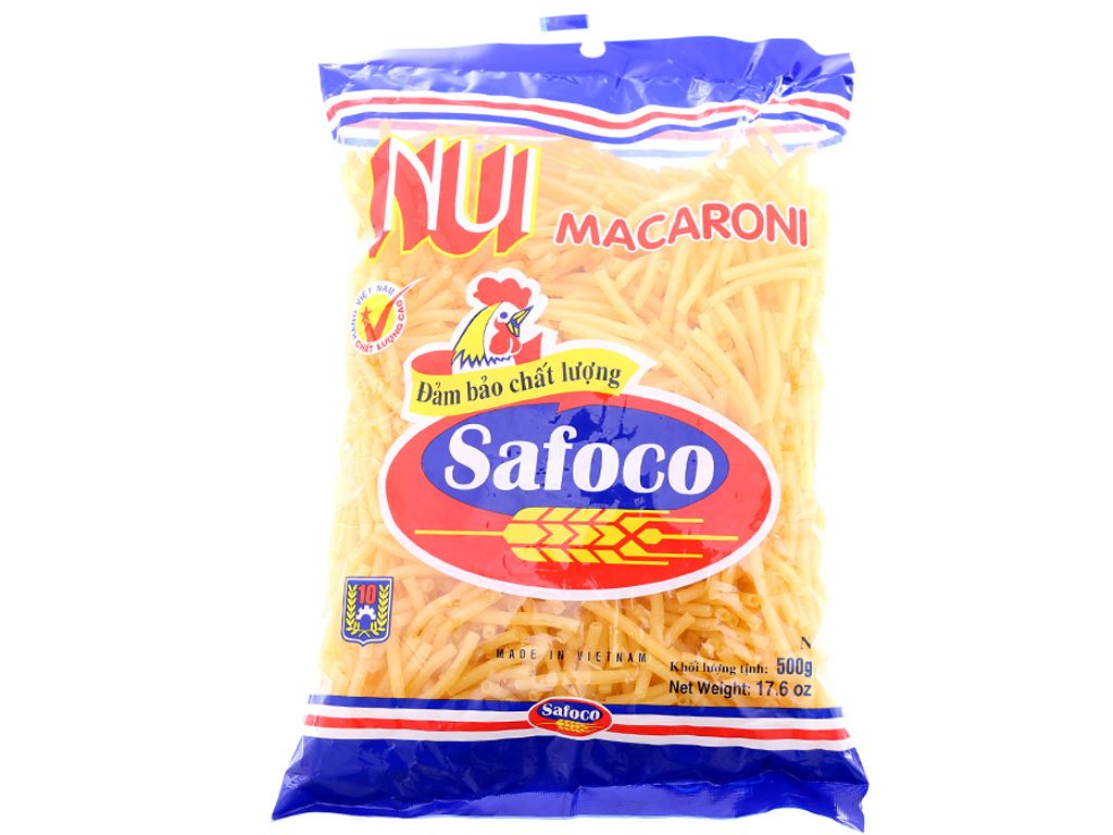 [110193] Nui ống nhỏ Macaroni Safoco gói 500g