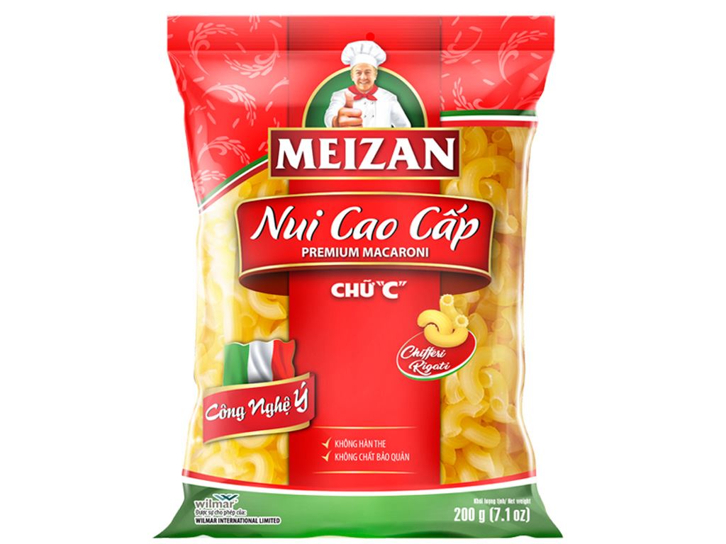 [110197] Nui cao cấp chữ C Meizan gói 200g