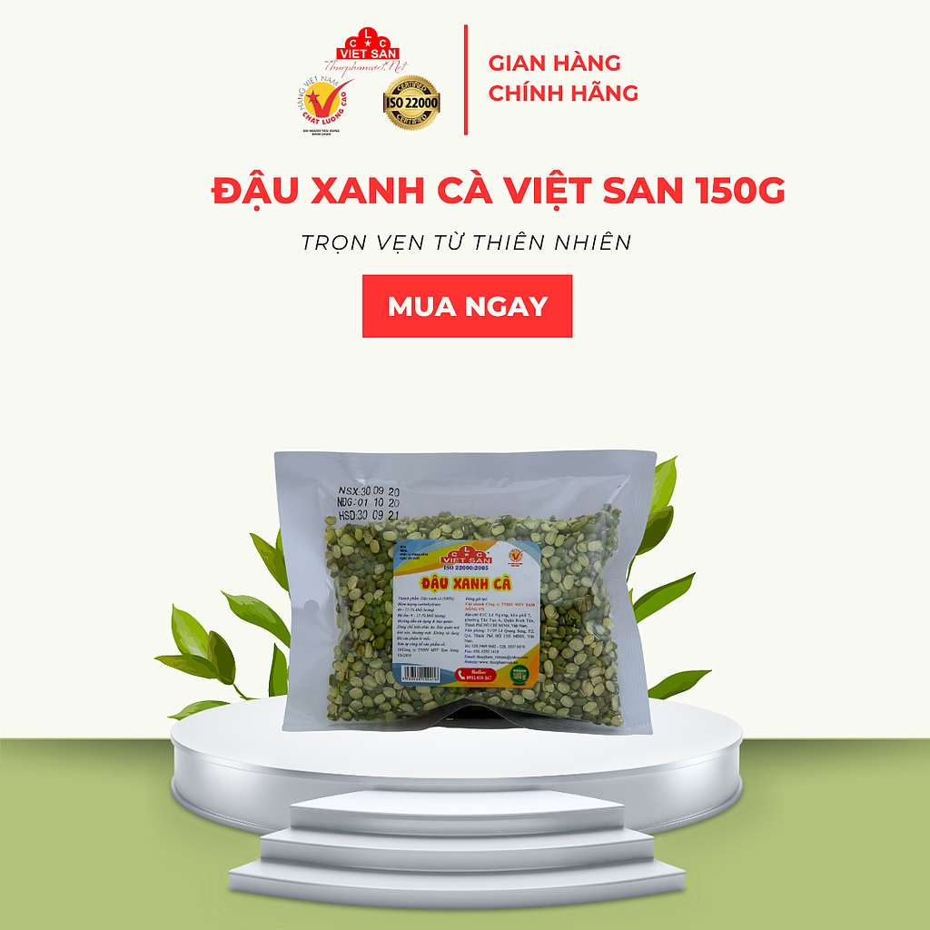 ĐẬU XANH CÀ LOẠI 1 (150G)