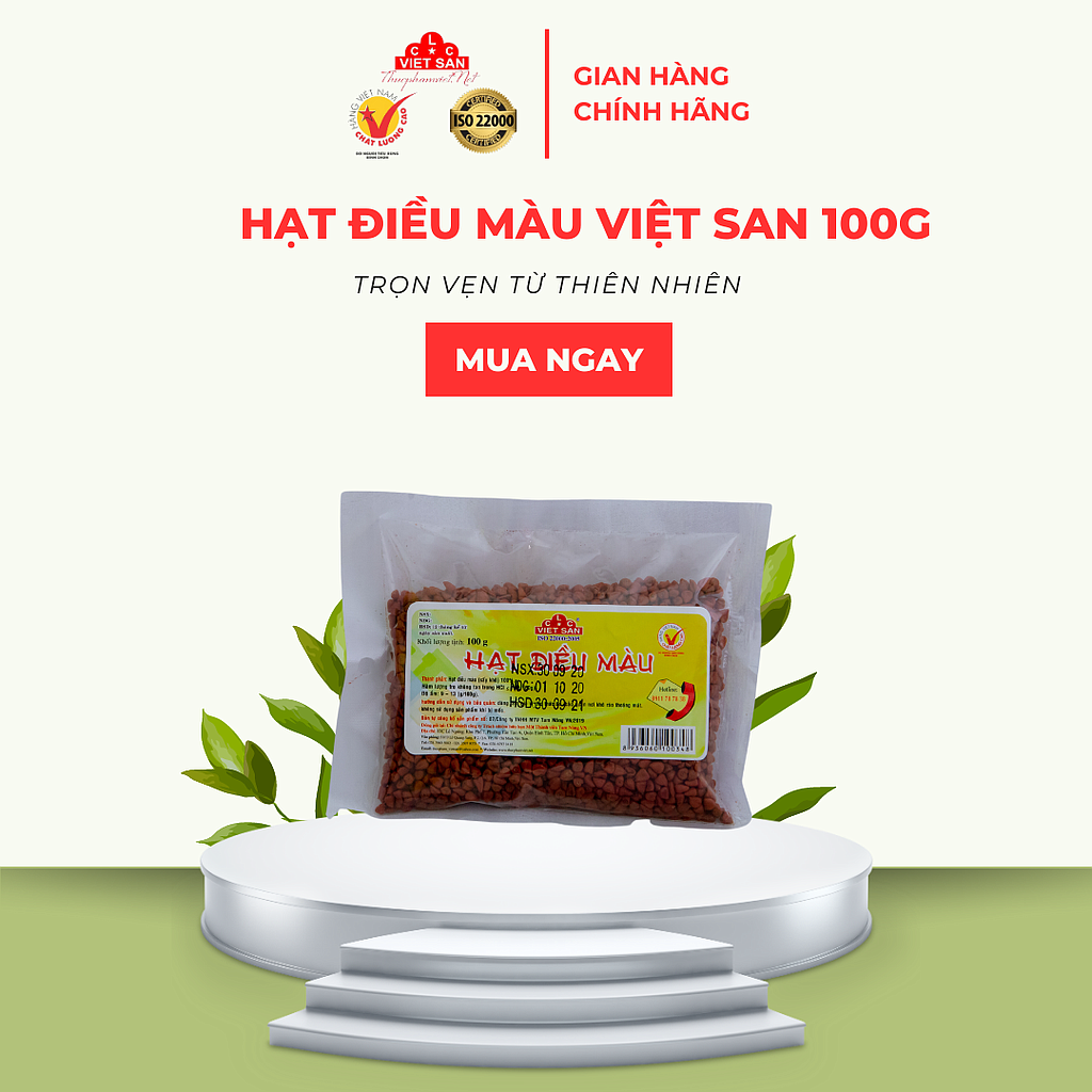 HẠT ĐIỀU MÀU 100G