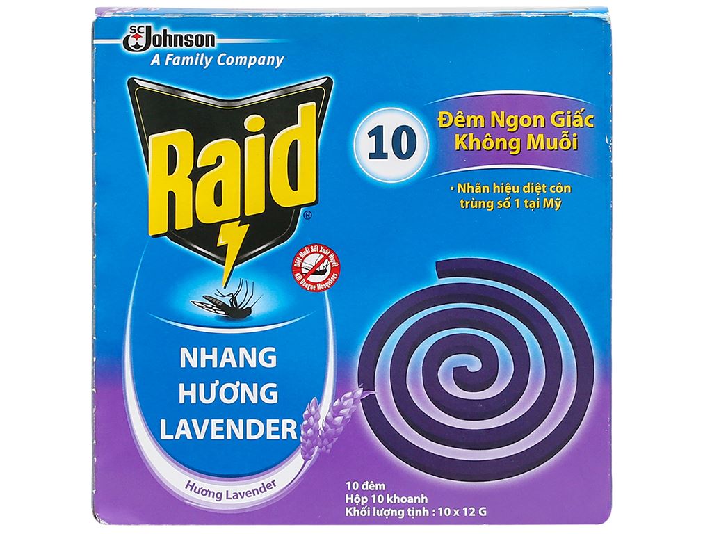 NHANG MUỖI RAID LAVENDER 