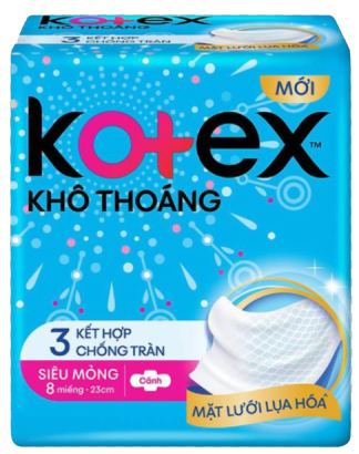 BĂNG VỆ SINH KOTEX SIÊU MỎNG CÁNH 8M